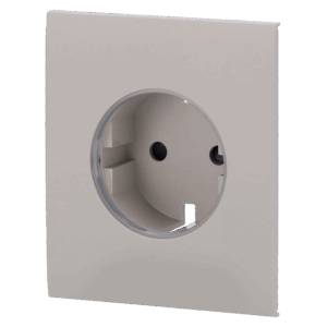 Tapa central para enchufe inteligente tipo F - Compatible con AJ-OUTLETCORE-SMART - Indicador LED sobre estado del enchufe y consumo - Botón táctil para control manual - Retroalimentación LED - Color oliva