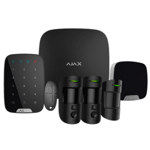 Kit de alarma profesional - Certificado Grado 2 - Comunicación Ethernet /dual SIM 4G - Inalámbrico 868 MHz Jeweller y Wings - Ajax HUB 2 4G