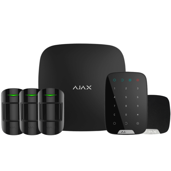 Kit de alarma profesional - Certificado Grado 2 - Comunicación Ethernet y GPRS - Inalámbrico 868 MHz Jeweller - Hasta 100 dispositivos inalámbricos - App Móvil y Software PC