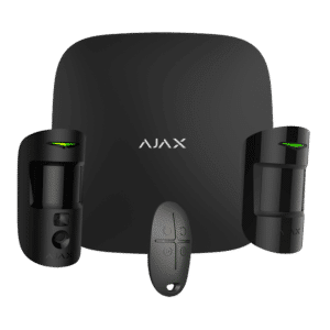 Kit de alarma profesional - Certificado Grado 2 - Comunicación Ethernet y dual SIM GPRS - Inalámbrico 868 MHz Jeweller y Wings - Ajax Hub 2