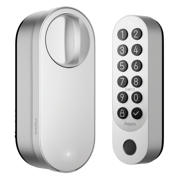 Aqara Cerradura inteligente U200 Plata - Matter over Thread / Bluetooth & NFC  - Requiere  AQARA HUB M3 - Contraseña Temporal / Apertura remota - Bateria Recargable / Teclado  - Soporta Apple Homekit