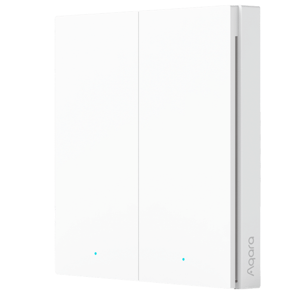 Aqara Interruptor Inalámbrico H1 Doble - Zigbee 3.0  - Requiere  AQARA HUB - 7 Acciones Configurables - Larga duración de batería 5 Años - Soporta Apple Homekit