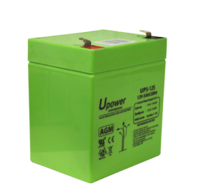Upower - Batería recargable - Tecnología plomo ácido AGM - Voltaje 12 V - Capacidad 5.0 Ah - 107 x 90 x 70 mm / 1650 g - Para respaldo o uso directo