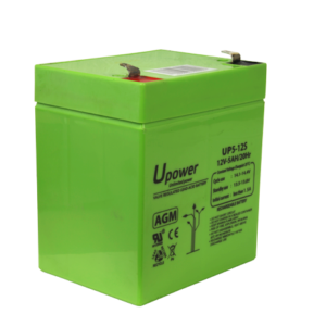 Upower - Batería recargable - Tecnología plomo ácido AGM - Voltaje 12 V - Capacidad 5.0 Ah - 107 x 90 x 70 mm / 1650 g - Para respaldo o uso directo