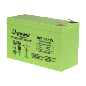 Upower - Batería recargable - Tecnología plomo ácido AGM - Voltaje 12 V - Capacidad 7.2 Ah - 101 x 151 x 65 mm / 2180 g - Para respaldo o uso directo