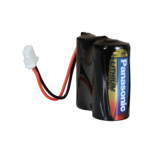 Panasonic - Pack de pilas CR123A / CR17345 / 5018LC - En retráctil con conector Molex 5284 - Voltaje 6 V / Litio - Capacidad nominal 1400 mAh - Compatible con detectores Visonic Next Cam PG2 y K9 PG2