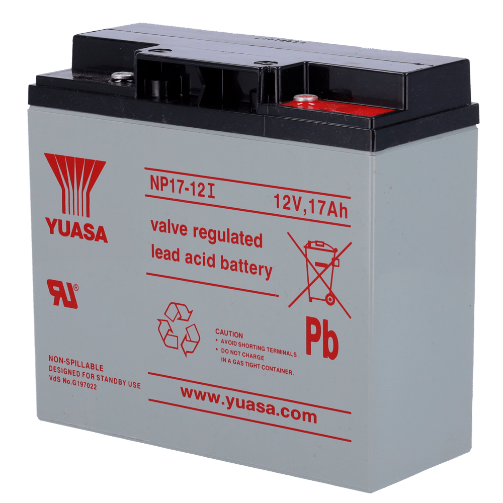 Yuasa NP17-12I - Batería recargable - Tecnología plomo ácido AGM - Capacidad 17 Ah / 12 V - 167 x 76 x 181 / 6.1 Kg - Para respaldo o uso directo