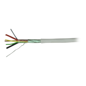 4 conductores de señal + 2 de alimentación - Conductor Cobre electrolítico flexible - Pantalla Aluminio poliéster+drenaje CuSn - Rollo de 100 metros - Certificado CPR Cca -1sb
