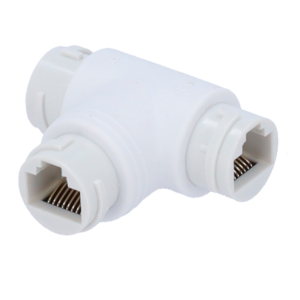 Adaptador RJ45 - Conector entrada RJ45 hembra - Conector salida 2 RJ45 hembra - Compatible UTP  - IP66 - Color blanco