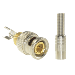 Conector SAFIRE - BNC para soldar - Adaptado a RG59 - Incluye termoretráctil - Carcasa protectora - Conexión óptima