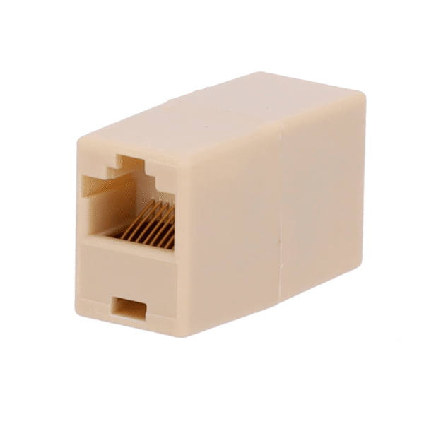Conector - Empalme para cables UTP - Conector entrada RJ45 - Conector salida RJ45 - Compatible UTP categoría 5E - Bajas pérdidas