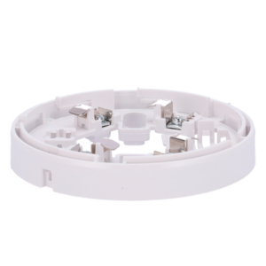 Base de perfil bajo - Compatible con detectores V2 y base alta - Necesaria para instalación de detector - Marca de montaje fácil - Posibilidad de bloquear el detector a la base - Compatible con piloto indicador de acción