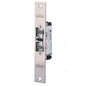 Abrepuertas eléctrico Dorcas - Para puerta sencilla | Pestillo radial regulable - Modo apertura Fail Safe (NC) | Señal de puerta - Fuerza de retención 330 kg | Frontal sin corte - Alimentación DC 12V - Montaje encastrado