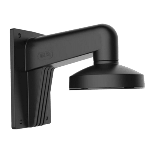 Soporte de pared - Caja de conexiones - Apto para uso en exterior - Color negro - Pasador de cables