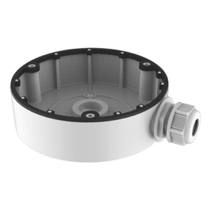 Caja de conexiones - Para cámaras domo - Apto para uso exterior - Instalación en techo o pared - Pasador de cables - Color blanco