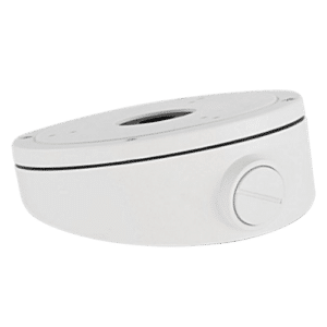 Caja de conexiones - Para cámaras domo - Apto para uso exterior - Instalación en techo inclinado - Pasador de cables - Color blanco