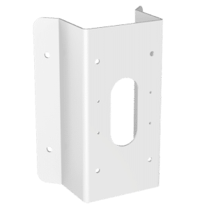 Soporte para esquina - Ángulo de apertura 90º - Apto para uso en exterior - Color blanco - Compatible con Hiwatch Hikvision - Pasador de cables