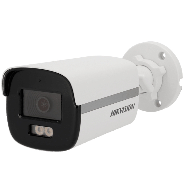 Hikvision - Cámara Bullet 4en1 Gama VALUE - Resolución 1080p (1920x1080) - Lente 3.6 mm | Luz híbridaalcance 40 m - ColorVu: imagen a color 24 horas - IP67 | Micrófono | Audio sobre coaxial