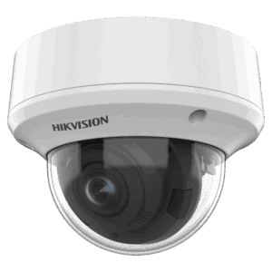 Hikvision - Cámara Domo HDTVI Gama Value - Resolución 5 Megapíxel (2560x1944) - Lente varifocal motorizada 2.7~13.5 mm - IR alcance 40 m | Alimentación por coaxial PoC.a - Impermeable IP67