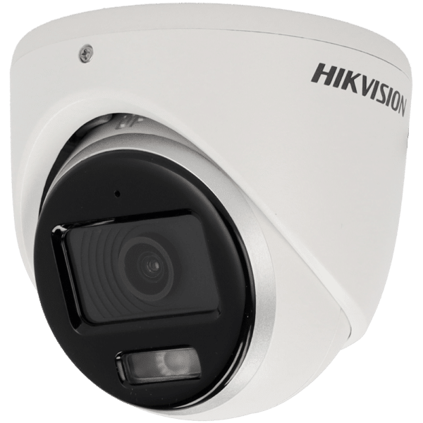 Hikvision - Cámara Turret 4en1 Gama Value - Resolución 3K (2960x1665) - Lente 2.8 mm | Luz blanca alcance 20 m | ColorVu - Audio sobre coaxial | Micrófono integrado - Impermeable IP67