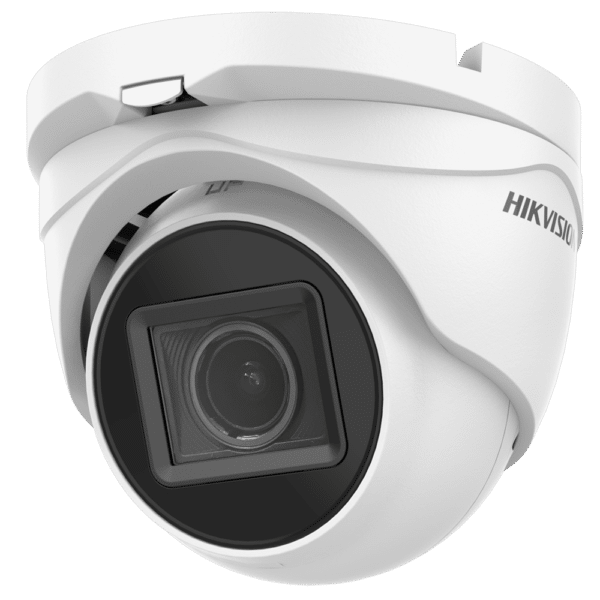 Hikvision - Cámara Turret HDTVI Gama Value - Resolución 5 Megapíxel (2560x1944) - Lente varifocal motorizada 2.7~13.5 mm - Smart IR alcance 40 m | Impermeable IP67 - Alimentación sobre cable coaxial PoC.at
