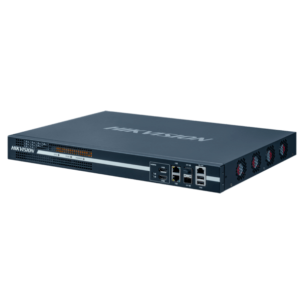 Decodificador Hikvision - 64 canales - Capacidad de decodificación hasta 32 MPx - 4 salidas HDMI 4K | 1 salida BNC - Alarmas | Audio - Compatible con ONVIF
