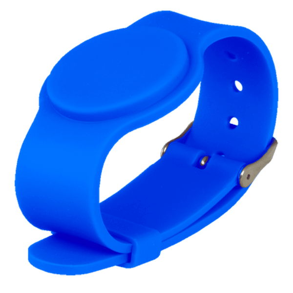 Pulsera de proximidad - ID por radiofrecuencia - MF DESFire pasivo | Color azul - Alta frecuencia 13.56 MHz - Correa ajustable por puntos - Máxima seguridad | No copiable