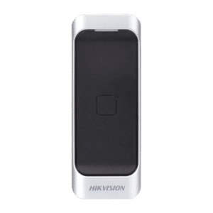 Lector de acceso para marcos - Acceso por tarjeta MF - Indicador LED y acústico - Wiegand 26/34 | RS485 - Compatible con controladoras Hikvision - Apto para exterior IP65