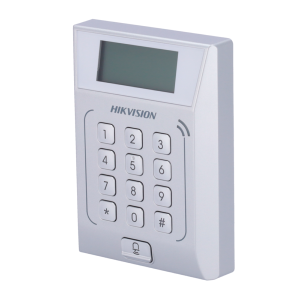 Control de acceso - Tarjeta EM y PIN - 3.000 usuarios | 10.000 registros - TCP/IP - 128 x 64 LCD | Controladora integrada - Software iVMS-4200