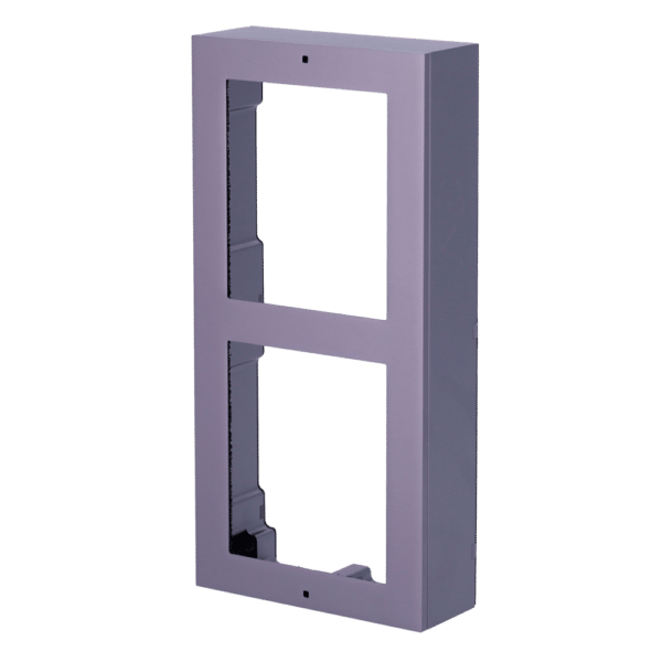 Caja de registro en superficie - Hasta 2 módulos - Específica para videoporteros Hikvision - Compatible con módulos Hikvision - Caja fabricado en aluminio de aviación - Panel fabricado en aluminio de aviación