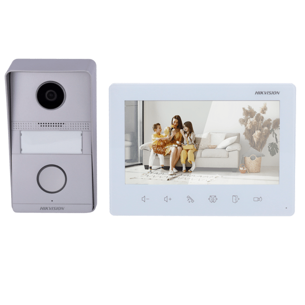 Kit de videoportero - Tecnología 2 hilos analógico - Placa y monitor | Permite 2 monitores más - Conexión por 2 hilos - Instalación Plug & Play - Montaje sobre superficie | IP65