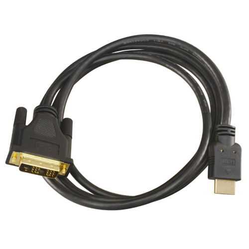 Cable DVI a HDMI - Conector HDMI tipo A macho - Conector DVI macho - 1.8 m - Color negro - Conectores anticorrosión