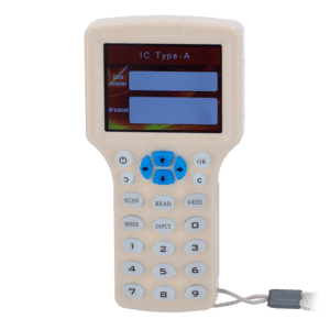 Lector-escritor de tarjetas RFID - Pantalla 3" TFT y teclado - Identificación y clonación de tarjetas - EM 125 kHz y MF 13.56 MHz - Alimentación 4 pilas AAA o microUSB - Plug & Play