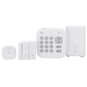 Kit de alarma Eufy by Anker - HomeBase WiFi/LAN/RF - Teclado independiente con batería - 2 sensores de apertura inalámbricos - 1 detector de presencia PIR inalámbrico - App Eufy Security