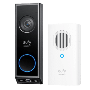 Kit de Timbre Wifi doble cámara Eufy by Anker - Resolución 2K - Detección de paquetes y reconocimiento facial - Hasta 120 días de bateria - Almacenamiento integrado 16 GB - Apta para exterior IP65