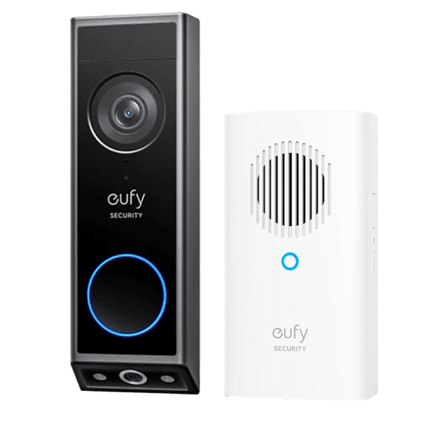 Kit de Timbre Wifi doble cámara Eufy by Anker - Resolución 2K - Detección de paquetes y reconocimiento facial  - Hasta 120 días de bateria - Almacenamiento integrado 16 GB   - Apta para exterior IP65