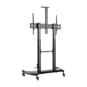 Soporte a suelo con ruedas y manivela - Altura ajustable - Hasta 86" - Max peso 100Kg - VESA 1000x600mm