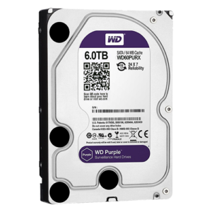 Disco duro Western Digital - Capacidad 6 TB - Interfaz SATA 6 Gb/s - Modelo WD60PURX - Especial para Videograbadores - Suelto o instalado en DVR