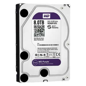 Disco duro Western Digital - Capacidad 8 TB - Interfaz SATA 6 Gb/s - Modelo WD80PURX - Especial para Videograbadores - Suelto o instalado en DVR