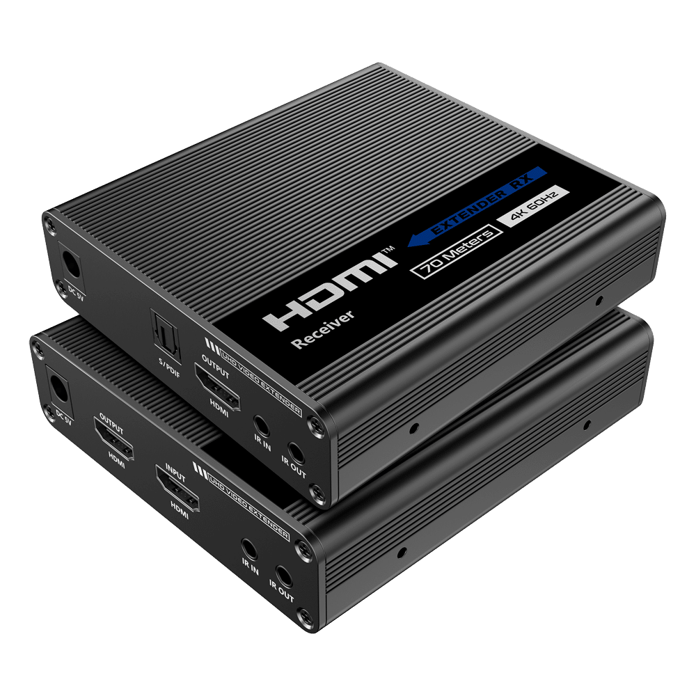 Extensor activo HDMI - Emisor y receptor - Alcance 60 m - Sobre cable UTP Cat 6 - Hasta 4K - Alimentación DC 5 V