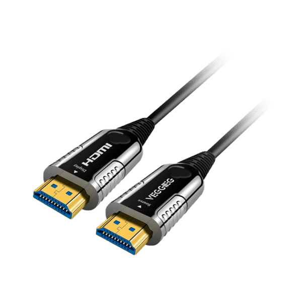 Cable HDMI de fibra óptica - Conectores HDMI tipo A macho - Soporte 4K@60 Hz - 50 m -  Cable no es reversible - Color negro