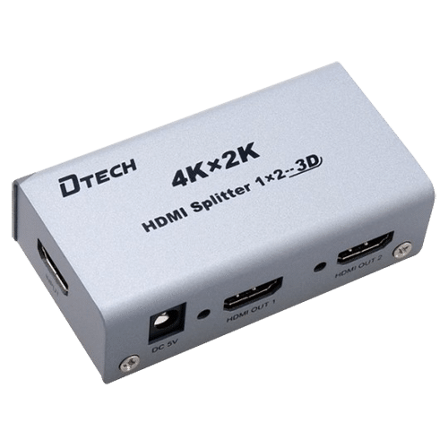Multiplicador de señal HDMI - 1 entrada HDMI - 2 salidas HDMI - Hasta 4K*2 - Longitud máxima de salida 25 m - Alimentación DC 5 V