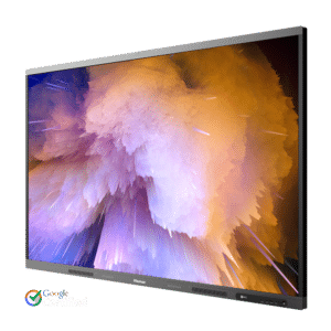 Pantalla interactiva HISENSE 65" 4K - Resolución 3840x2160 - Certificación Google - Transmisión inalámbrica - Android 13.0 - Altavoces integrados