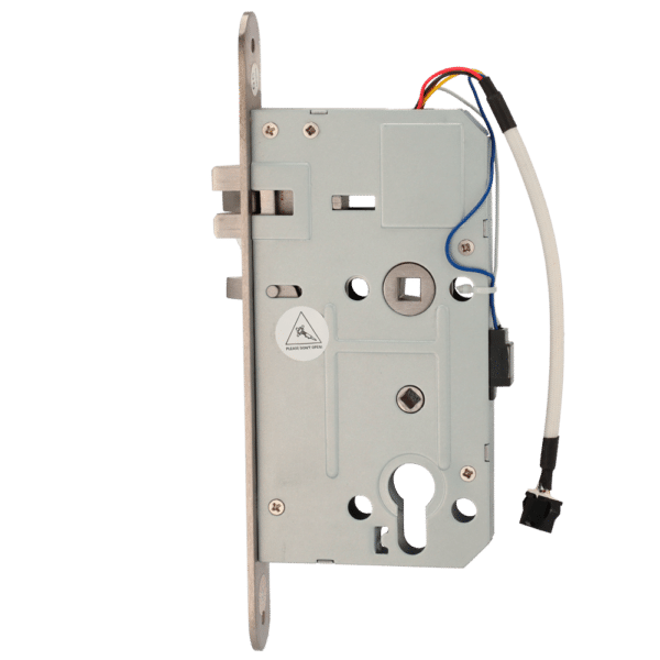 Cerrojo para cerradura de hotel - Cerrojo estándar europeo - Backset de 60 mm - Apertura a derechas - Orificio para cilindro - Apto para HOTEL-Lx00-R
