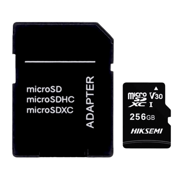 Tarjeta de memoria con adaptador Hikvision - Capacidad 256 GB - Clase 10  | Velocidad escritura 20MB/s - Hasta 300 ciclos de escritura - Formato FAT32 - Ideal para móviles