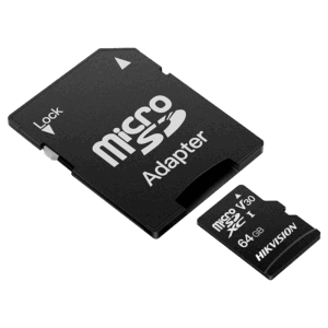 Tarjeta de memoria con adaptador Hikvision - Capacidad 64 GB - Clase 10 | Velocidad escritura 20 MB/s - Hasta 300 ciclos de escritura - Formato FAT32 - Ideal para móviles