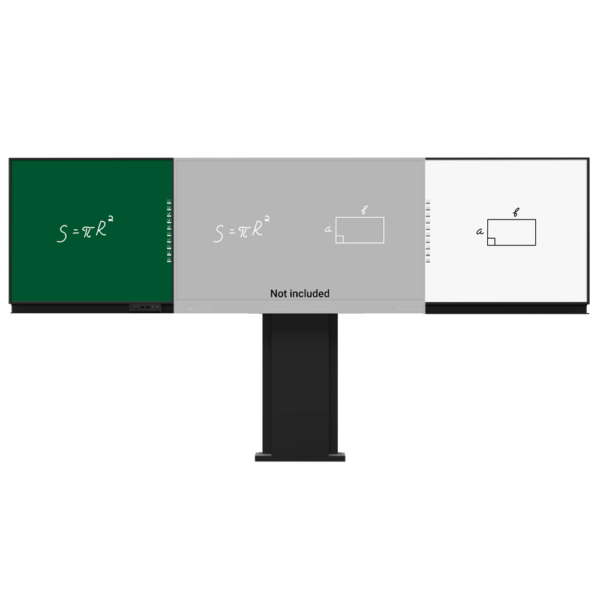 Compatible con interactiva IB-TE-YL-75E2  - Pizarra lateral izquierda para tiza  - Pizarra lateral derecha para rotulador - Digitalización de escritura en Windows - Soporte pared-suelo regulable