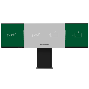 Compatible con interactiva IB-TE-YL-86E2  - Pizarra lateral izquierda para tiza  - Pizarra lateral derecha para tiza - Digitalización de escritura en Windows - Soporte pared-suelo regulable