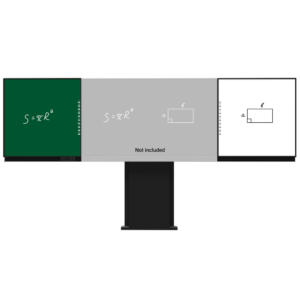 Compatible con interactiva IB-TE-YL-86E2  - Pizarra lateral izquierda para tiza  - Pizarra lateral derecha para rotulador - Digitalización de escritura en Windows - Soporte pared-suelo regulable