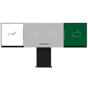 Compatible con interactiva IB-TE-YL-86E2  - Pizarra lateral izquierda para rotulador - Pizarra lateral derecha para tiza - Digitalización de escritura en Windows - Soporte pared-suelo regulable